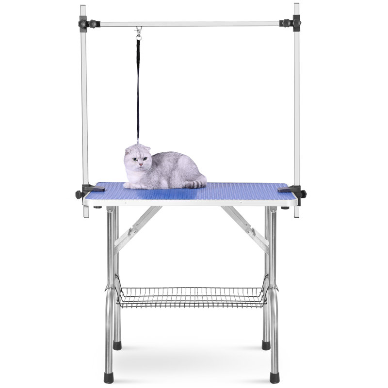 Table de toilettage pour animaux avec pattes pliantes, Bleu, H 30 po x l 46 po x P 24 po
