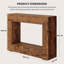 Rustic Storage Console Table – 120cm Burnt Wood Narrow Entryway Table with Shelf – Farmhouse Sofa Table for Living Room, Hallway, Foyer – Solid Wood Accent