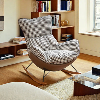 Chaise berçante en bois massif