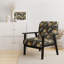 Chaise d'appoint rembourrée de style campagnard avec motifs dorés et gris Enchanted Gardens
