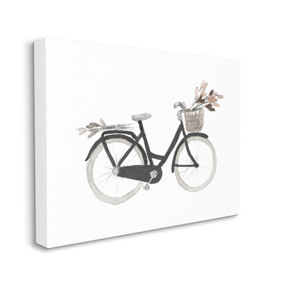 Art mural sur toile tendue 28 "Spring Floral Minimal Over White par Lanie Loreth