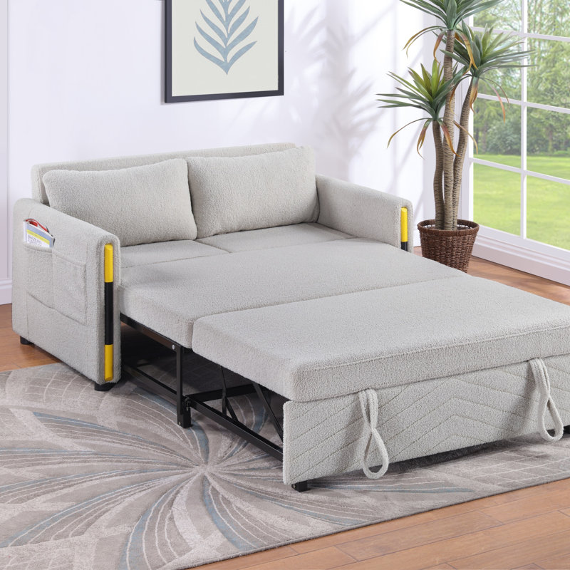 Causeuse-lit en velours de 55,5 po Percy