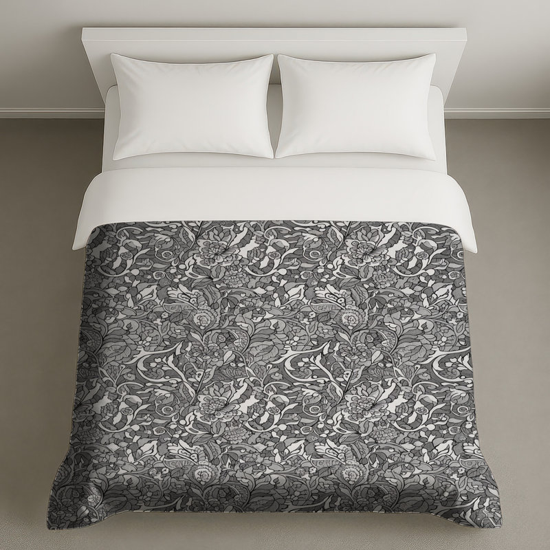 Housses de couette aux motifs floraux complexes, Lit simple