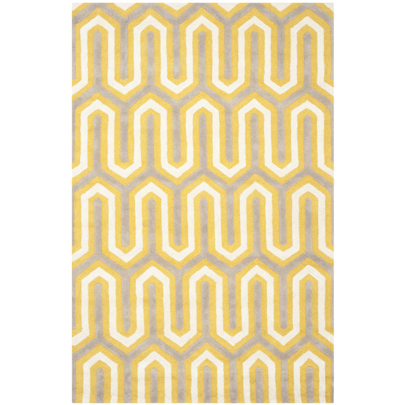 Altair Geometric Wool Hand Woven Area Rug, Rectangle 122 x 183 cm