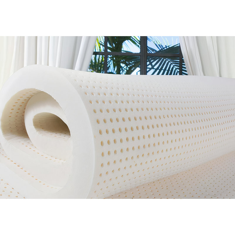 PlushBeds 3" Medium-Soft Organic Latex Topper, Queen
