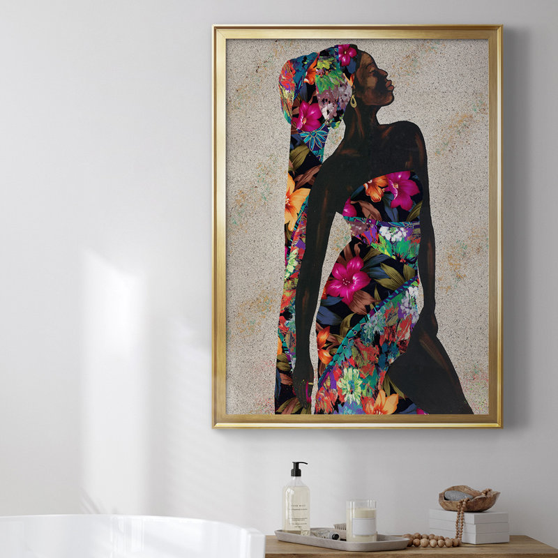 «Woman Strong I», toile encadrée de qualité supérieure - prête à être accrochée, Cadre doré, H 42,5 po x l 30,5 po x P 1 po
