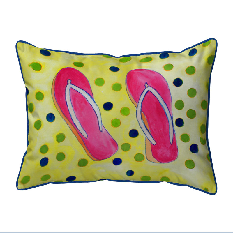 Coussin lombaire intérieur / extérieur Flip Flops, 16 po x 20 po