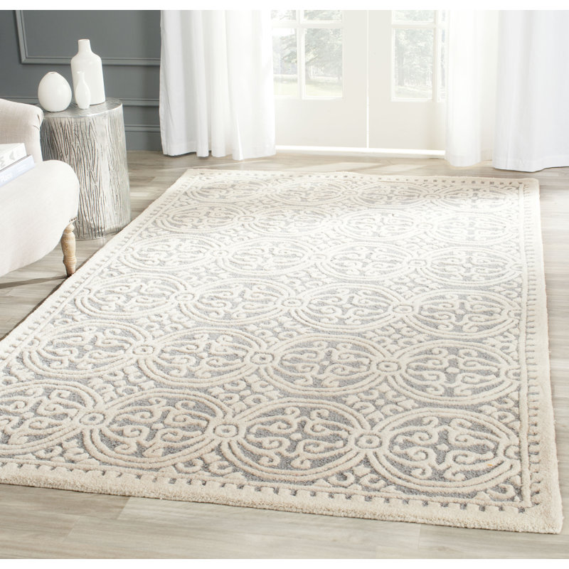 Damask Wool Hand Woven 243cm X 304cm Area Rug, 244 x 305cm
