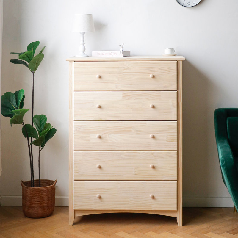 Commode 5 tiroirs Pine