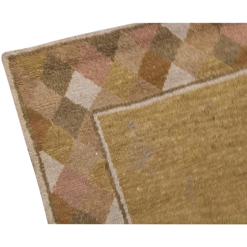 Tapis brun / ivoire de haute qualité noué à la main