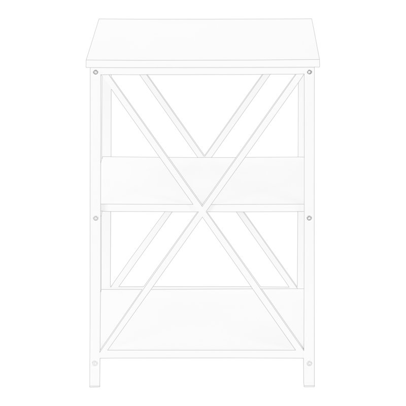 Table d'appoint polyvalente contemporaine pour le salon et la chambre à coucher, rehaussant le décor, Blanc, Blanc