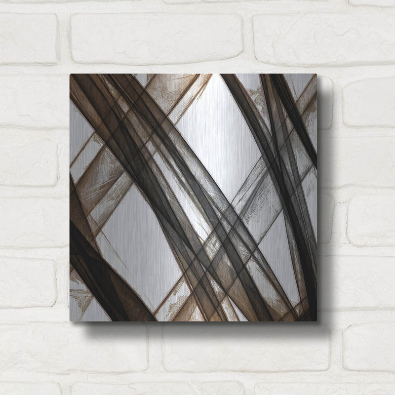  «Cross Ways 3» par Alonzo Saunders, art mural en métal, 12 po x 12 po, H 12 po x l 12 po