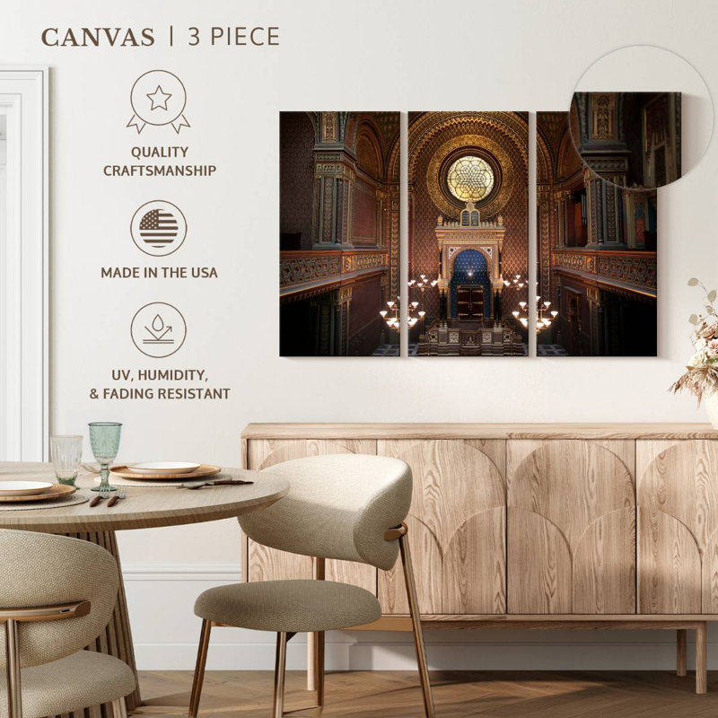 Synagogue espagnole, H 20 po x l 33 po