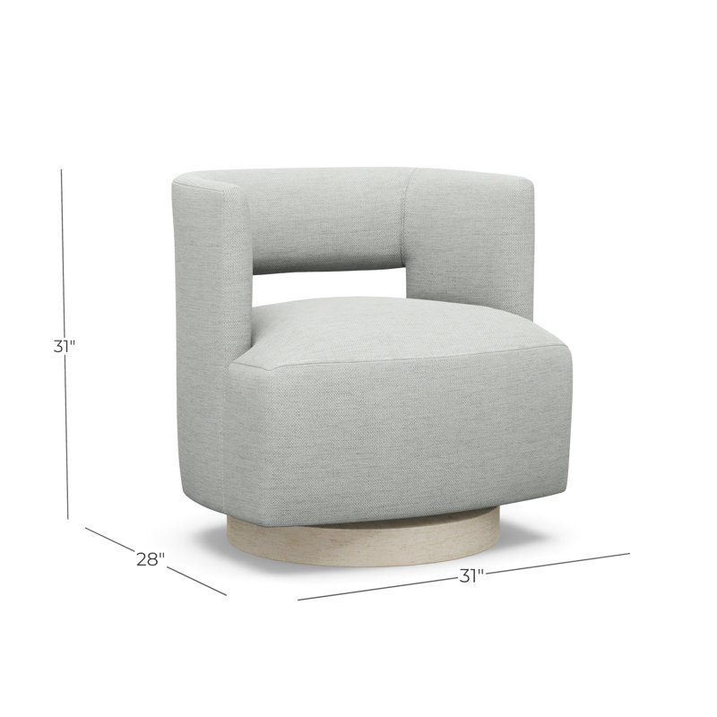 Crystle Swivel Barrel Chair, Sandstone, 8938-45