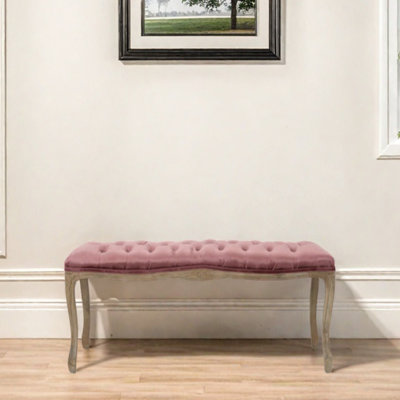 Tabouret en flanelle de bois massif