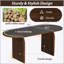 Ensemble de table de salle à manger ovale 6 pièces avec banc et chaises Sturdy-207024391-207024392