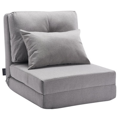 Fauteuil convertible convertible à 5 positions réglables sur le plancher gris