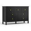 Commode 7 tiroirs l 47,2 po, commode noire pour chambre à coucher, salon-2021818453