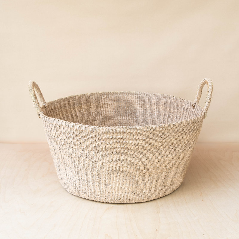Natural Jumbo Round basket with Handles