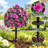 2-Pack 21" UV-Resistant Artificial Rose Purple Topiary Flowers