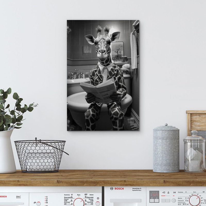 Photographie d'animaux sur girafe, Toile tendue, H 18 po x l 12 po x P 1,5 po