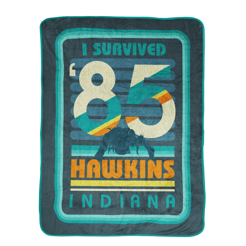 Stranger Things Hawkins 85 Silk Touch Throw Blanket