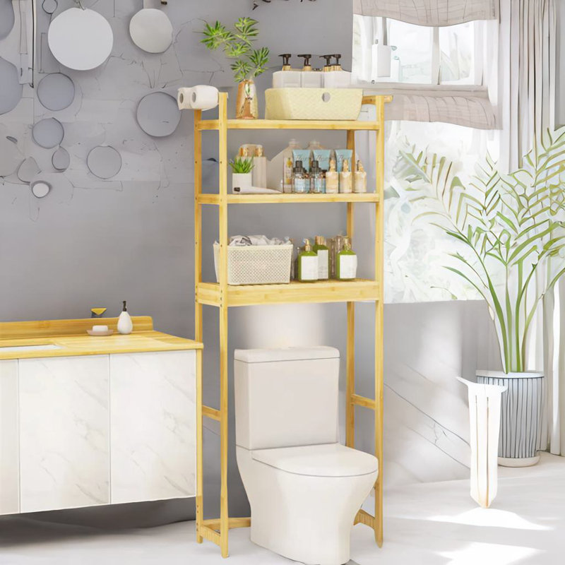 Benicia Bamboo / Rattan Freestanding Bathroom Shelves