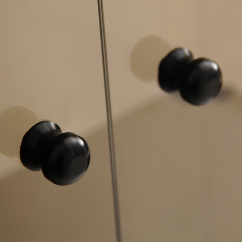 Armoire vitrée à deux portes avec 4 tablettes, Brun
