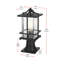 Lampadaire d'extérieur noir de 7 pouces Jaqueline