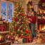 Pre-Lit Artificial Christmas Tree with 350-460 LED Warm Lights-1341909943