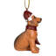 Ornement sculpture chien des fêtes Dachshund