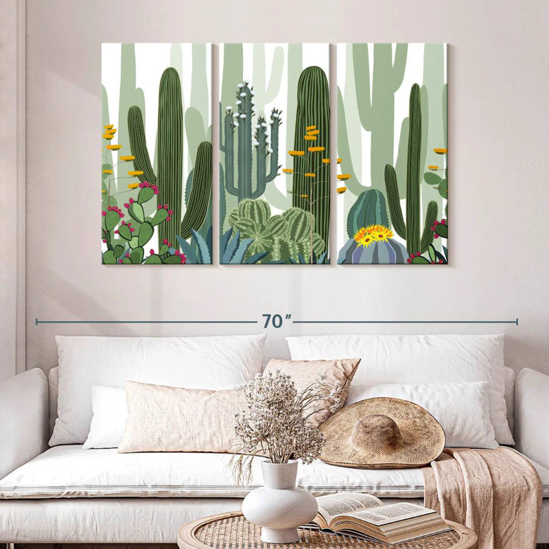 Harnek Desert Cactus Pattern, 32" H x 50" W