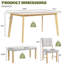 Ensemble de table de salle à manger 6 pièces, table de salle à manger rustique de style campagnard avec 4 chaises rembourrées et banc, ensemble de table de salle à manger en bois massif pour 6 personnes (assemblage facile, bois naturel délavé)-614375255