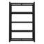 Organisateur de tablettes en métal noir robuste avec charge de 2000 lb, tablettes réglables pour le garage et le bureau - Rouille - H 5 po H 72 po, capacité, conception de garde-manger ouvert