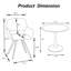 Ensemble de salle à manger à piédestal 3 pièces 31,5 po avec fauteuils pivotants rembourrés pour petits espaces-1825587292-1825587295