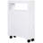 6.25" X 20.5" X 28.25" Wood Rolling Narrow Bathroom Side Storage Cabinet - White