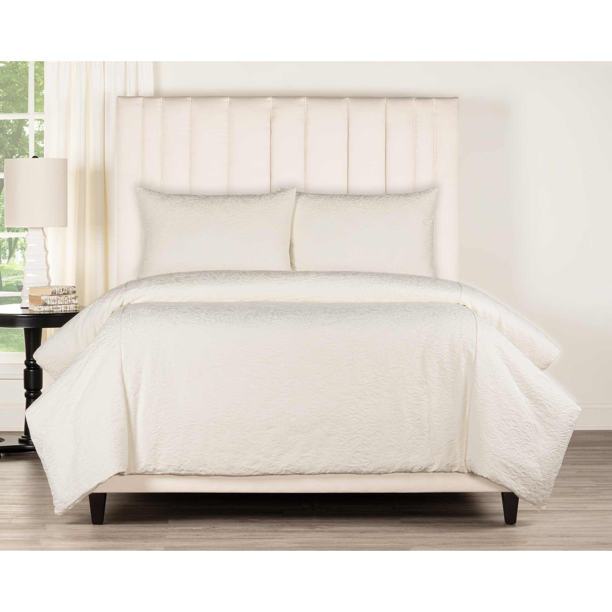Birch Lane Recover Vanilla Duvet Cover Set, King Duvet Cover + 2 King Shams
