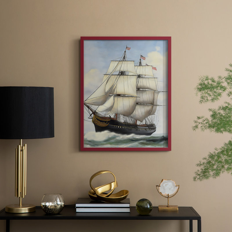 «NAUTICAL Series Lxx», H 15 po x l 12 po, Rouge