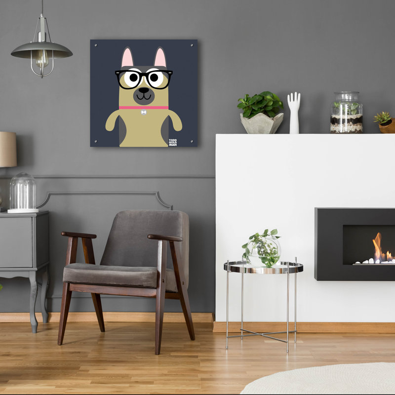 «Bow Wow German Shepherd» par Todd Art, H 24 po x l 24 po x P 0,2 po