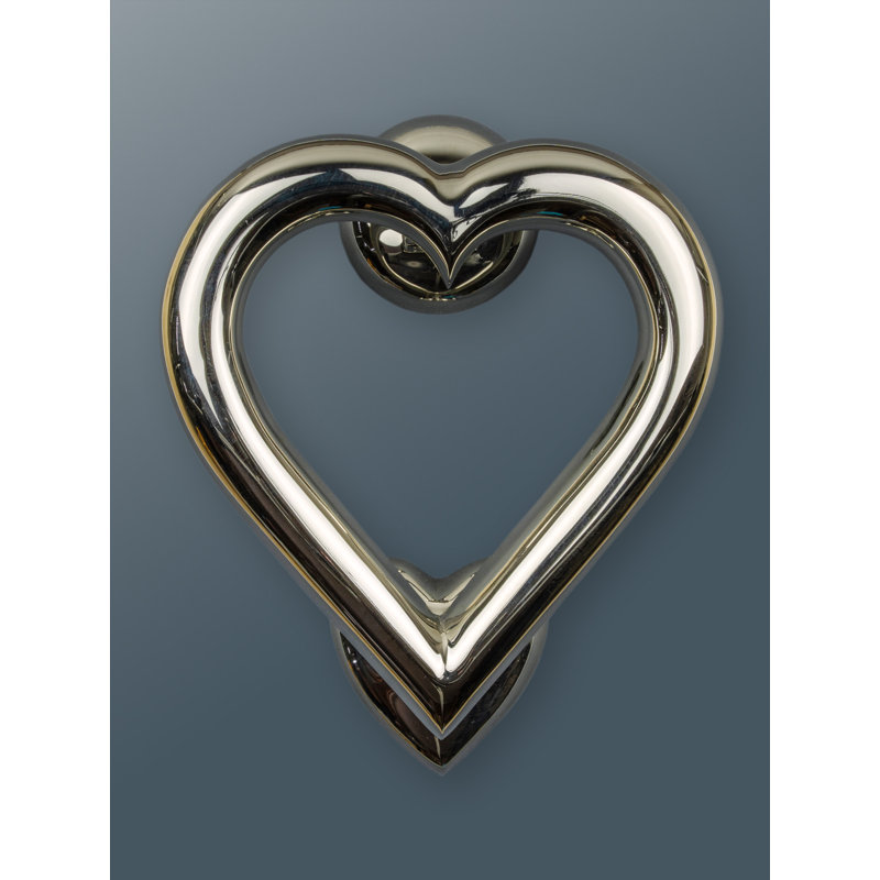 Paige Love Heart Door Knocker, Nickel