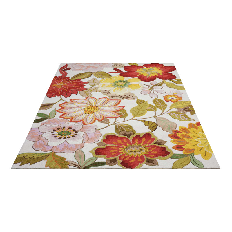 Floral Hand Woven Area Rug, Rectangle 244 x 320cm