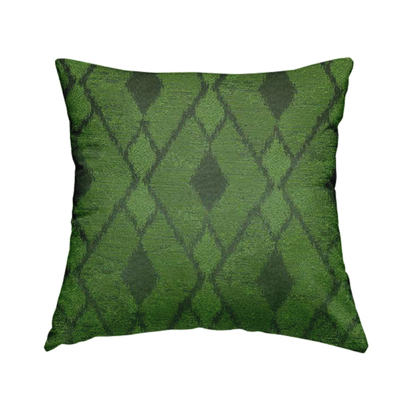 McMillian Geometric Rectangular Cushion, Green