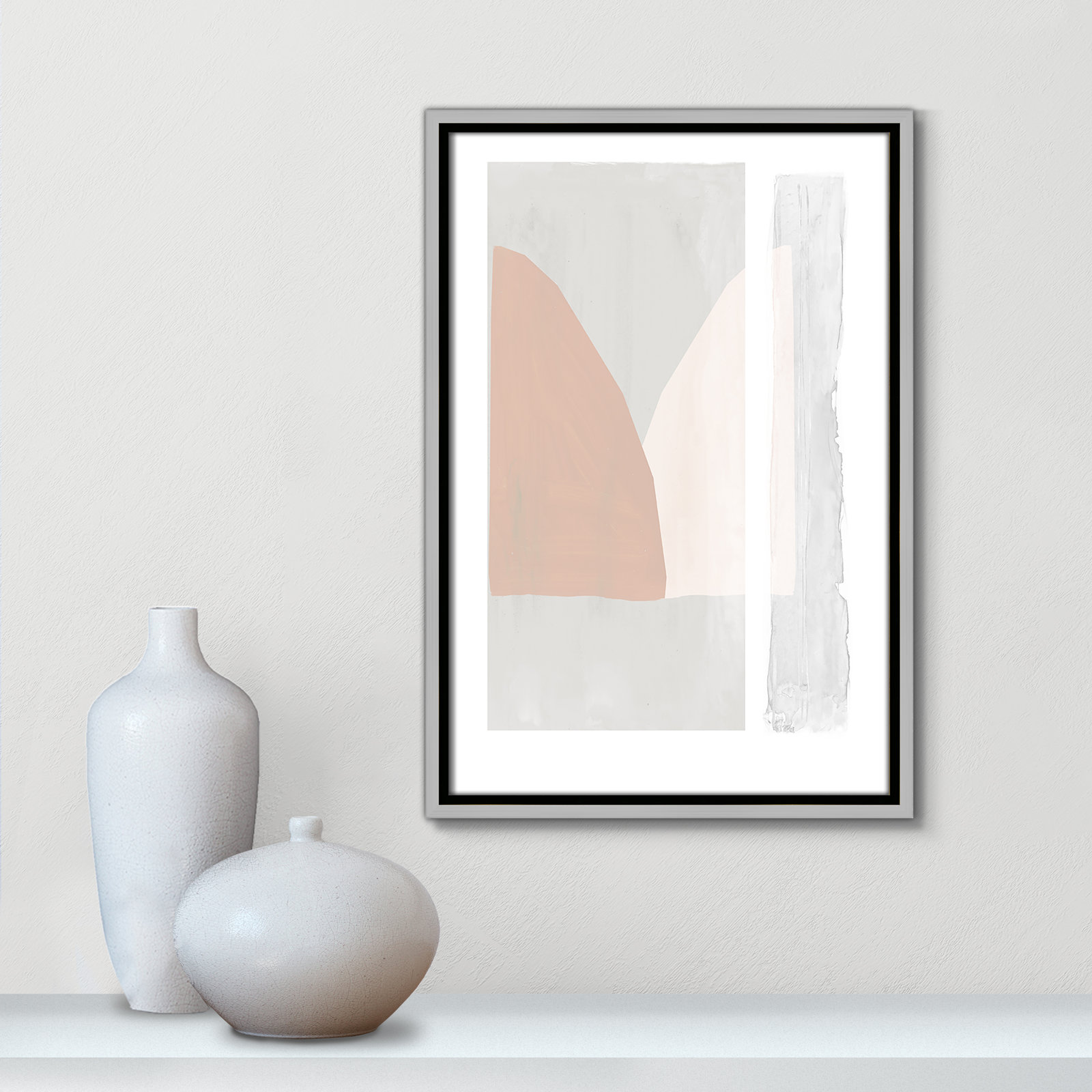 Soft and Light - Painting Print, Silver Framed Canvas, 19.5" H x 13.5" W x 2" D