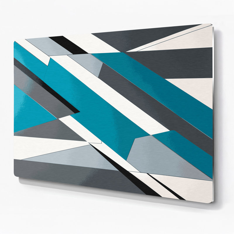 Art mural en métal Hard Edge 92, H 12 po x l 18 po