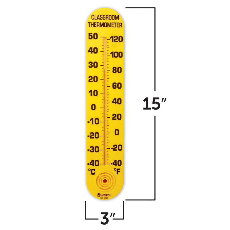 Durable Plastic Wall-Mounted Classroom Thermometer for Kids
