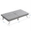 Futon gris, conception ergonomique avec lit en bois et en acier inoxydable gris, pieds avec cadre, assemblage facile