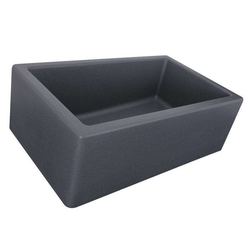 Reinart 30'' L Single Basin Kitchen Sink, Gray