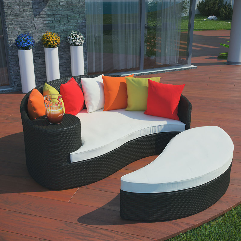Lit de jour pour patio Modway, Espresso, Multicolore