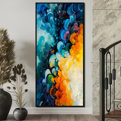 «Octava Colorful Lyrical Abstraction Dream Fragments II», reproduction d'art sur toile encadrée
