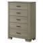 Mobilier de chambre à coucher moderne à 1 tiroir avec 5 tiroirs